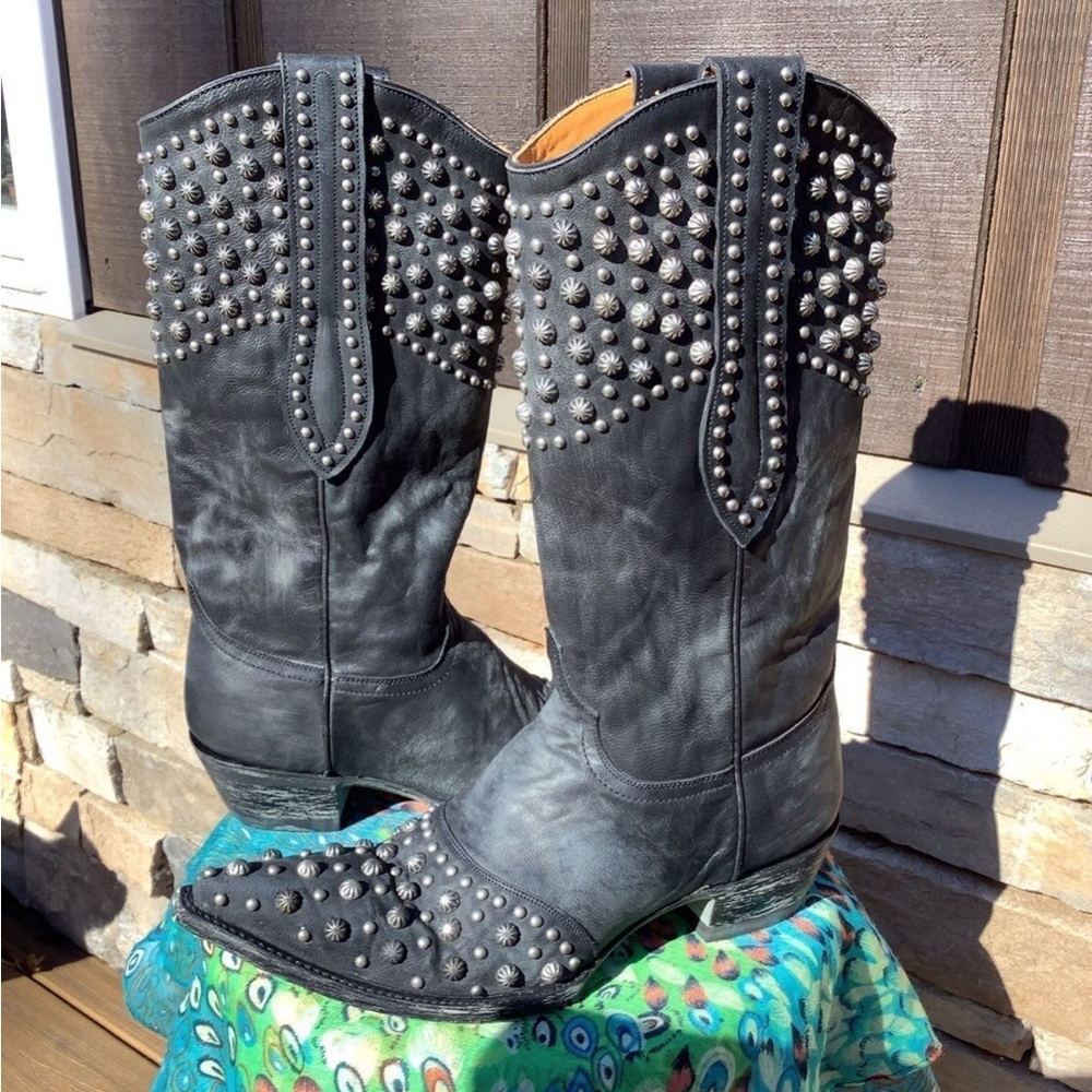 ❤️Old Gringo Leigh Ann Black Boots 9 1/2